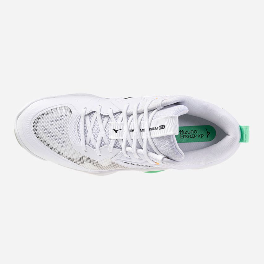 Mizuno Wave MOMENTUM ELITE MID white/frozen emerald